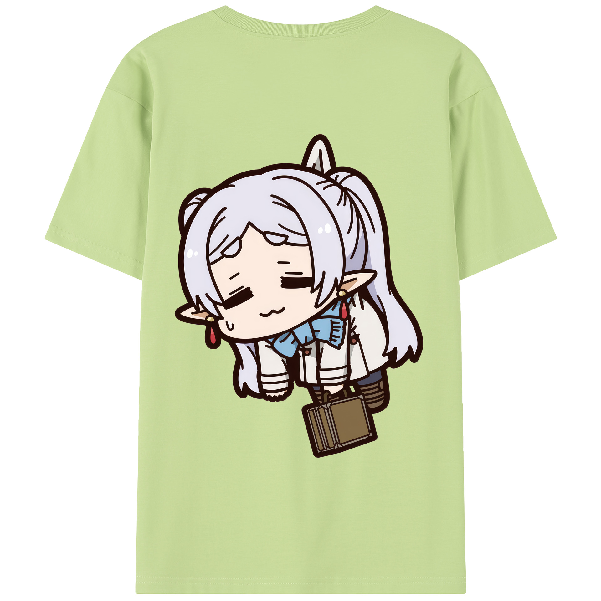 （画像用） 葬送のフリーレン Frieren 綿100％半袖Tシャツ（背面プリント）